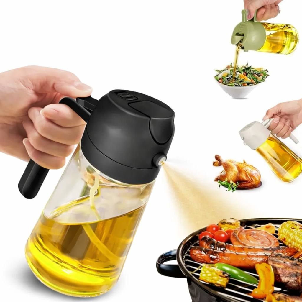 2 in 1 Oil Sprayer and Oil Dispenser Bottle 500ml