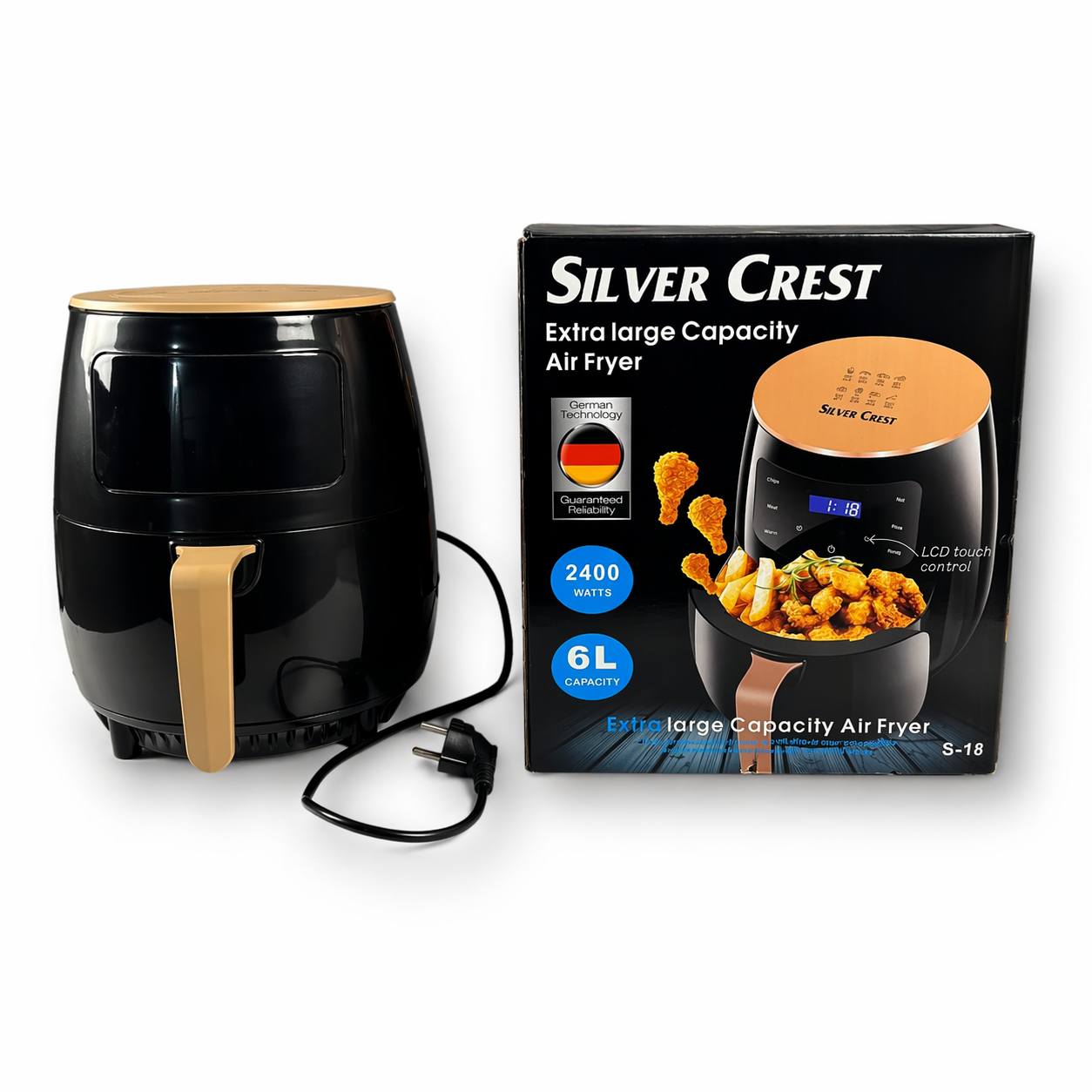 Silver Crest Air Fryer Digital Electric Deep Fryers Industrial Silver Crest Air Fryer 2400 Watt