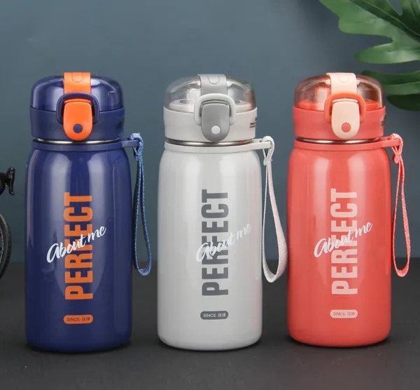 Premium 420ml SUS 304 Stainless Steel Insulated Water Bottle with Leak-Proof Lid & Carry Strap – Stylish & Durable Drinkware