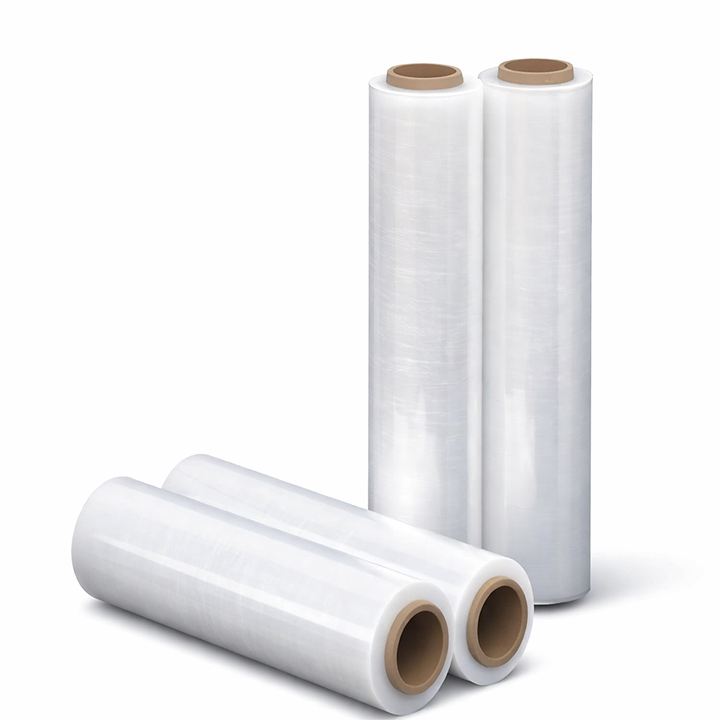 Premium 12-Inch Wrapping Stretch Film Roll – Half Kg Heavy-Duty Clear Packaging Wrap for Secure & Durable Protection 1 rool